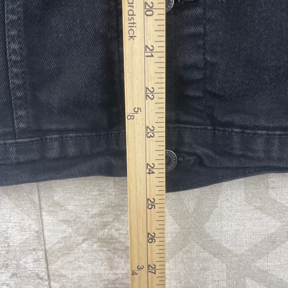 Levis Trucker Jacket Mens M Black Stretch Denim Outerwear - Picture 4 of 9